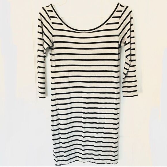 CLUB MONACO Scoop-neck & back  Striped Dress. - Picture 1 of 8